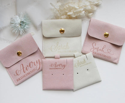 Custom Personalized Jewelry Card Insert and Pouch