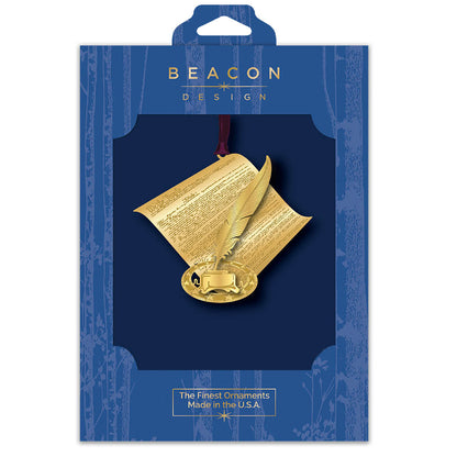 Constitution with Quill Brass Ornament