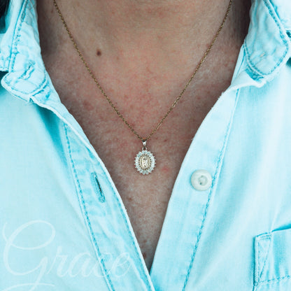 Grace - Holy Mary - Necklace -Silver - NY Gift Boutique