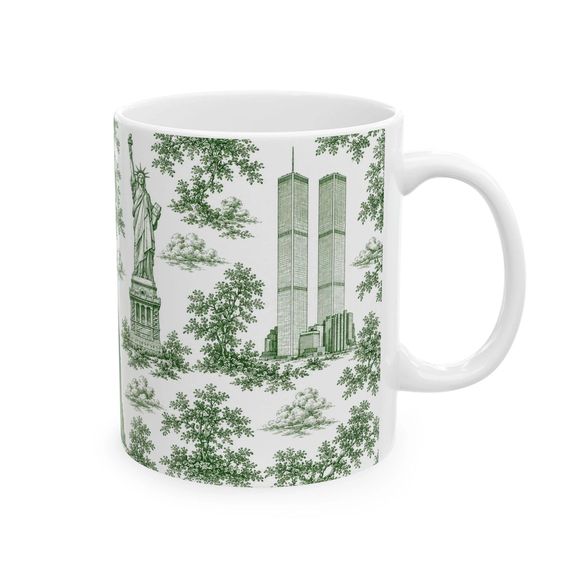 Manhattan Toile De Jouy Chinoiserie Ceramic Mug