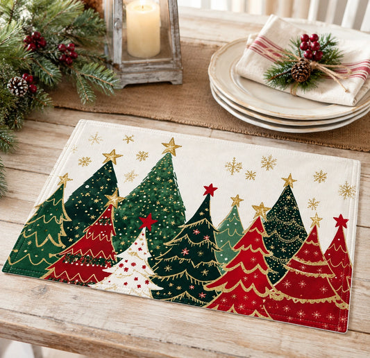 Christmas Tree 12"x18" Placemat Set of 4