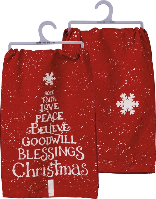 Hope Faith Love Peace Kitchen Towel