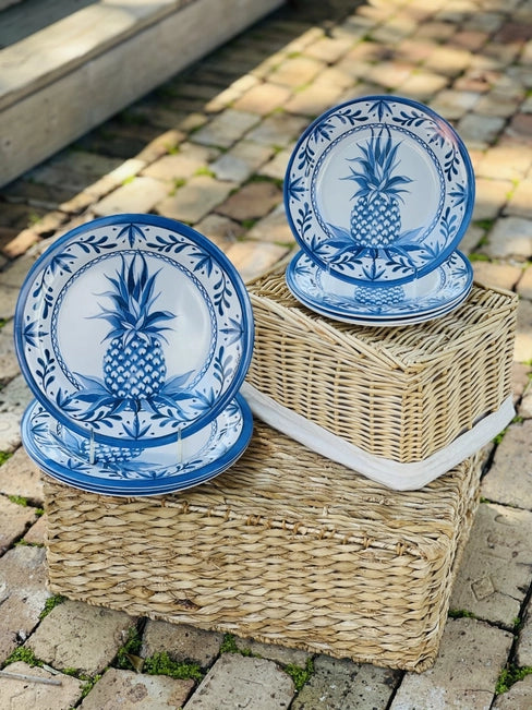 Blue Pineapple Contemporary Bamboo Plate Collection