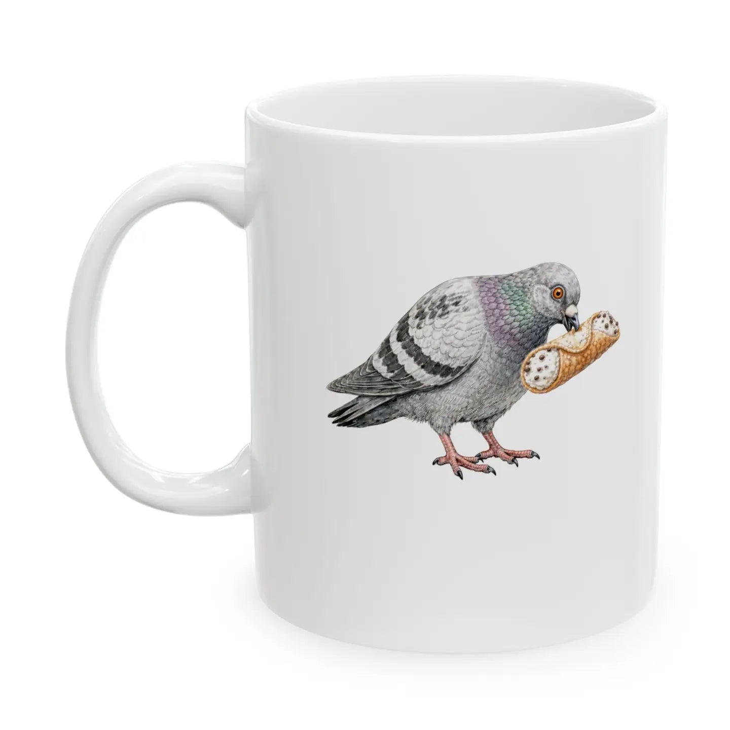 Arthur Avenue Cannolo Pigeon Ceramic Mug