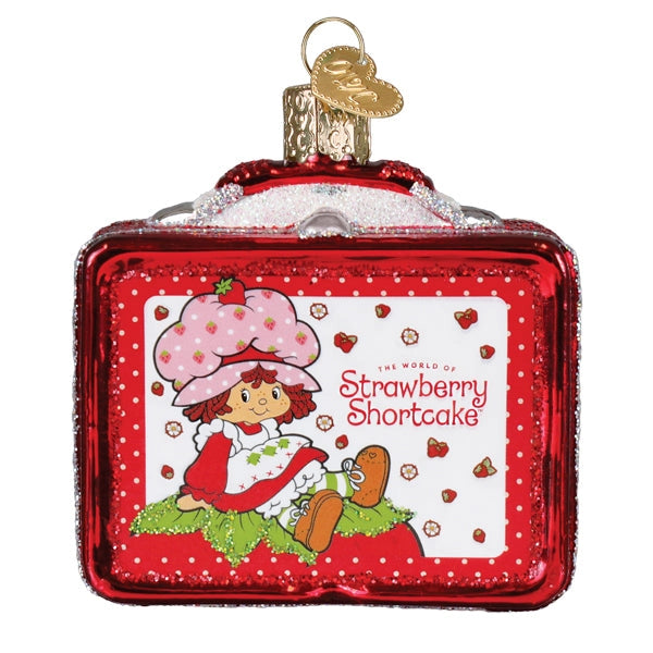 Strawberry Shortcake Lunchbox Glass Ornament