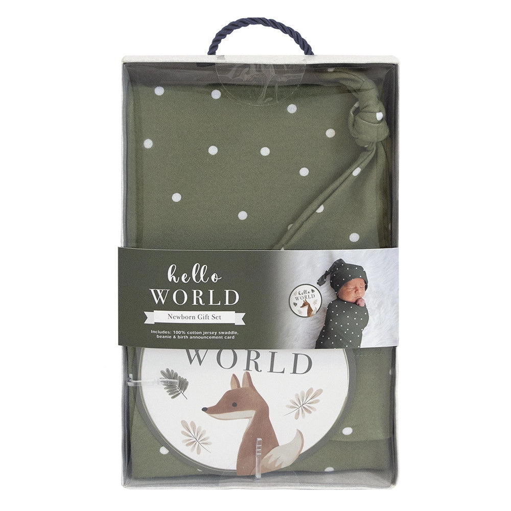 Hello World Gift Set - Olive Spots