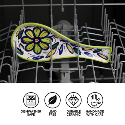 Lime Ceramic Spoon Rest