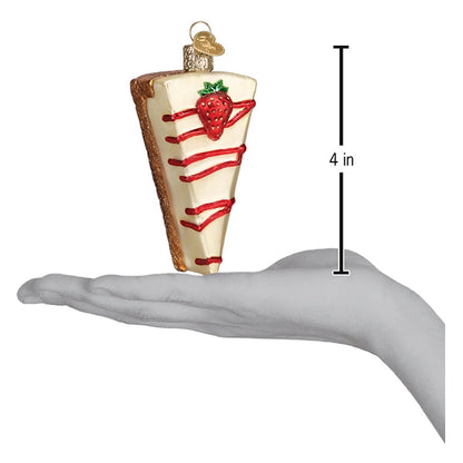 Cheesecake Blown Glass Ornament