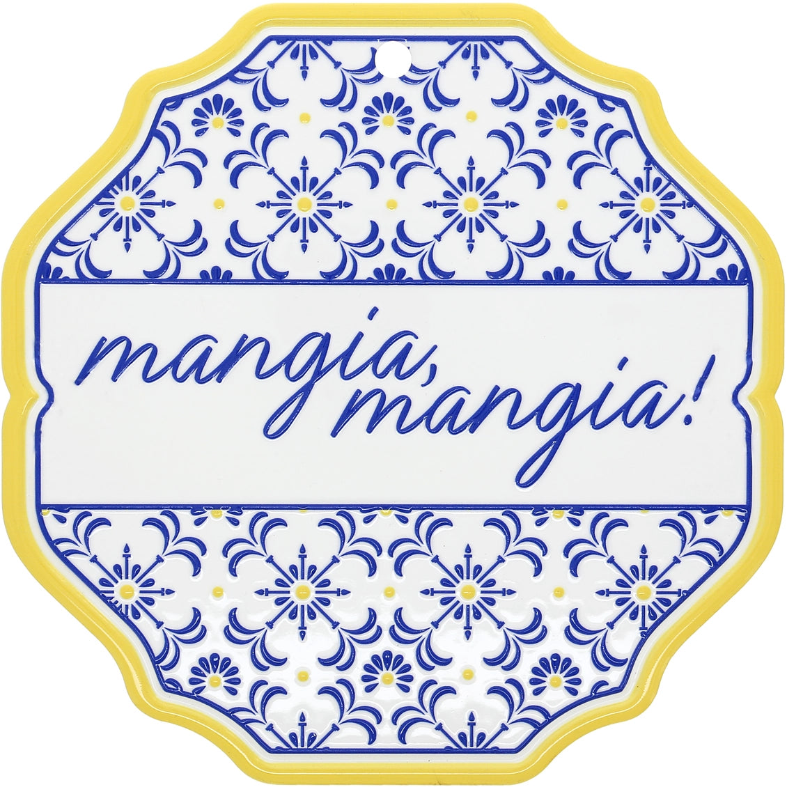 Mangia, Mangia! - 8.25" Ceramic Trivet