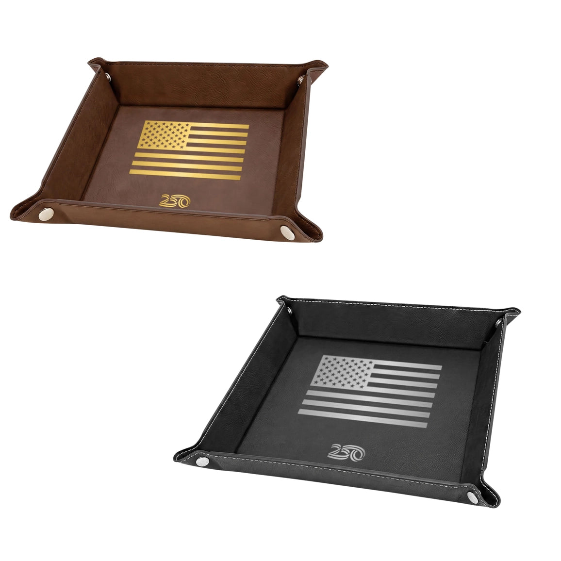 America 250 Flag Leatherette Tray, 6" - Officially Licensed - NY Gift Boutique