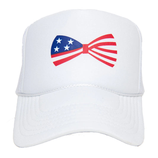 American Flag Bow Foam Hat