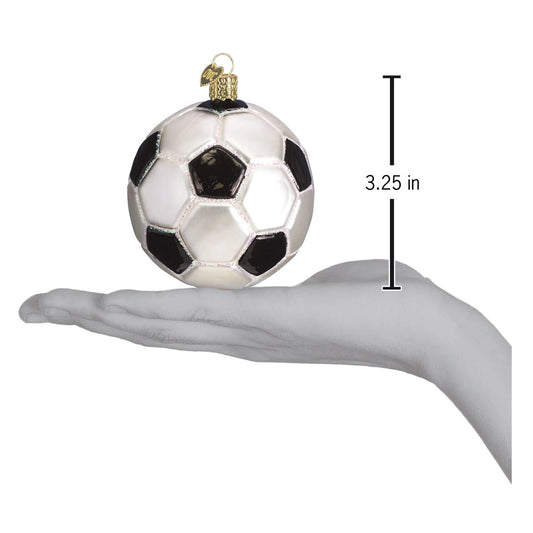 Soccer Ball Blown Glass Ornament