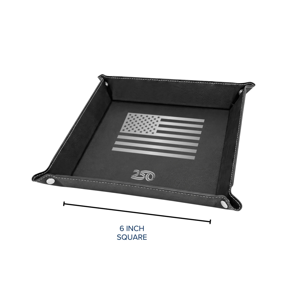 America 250 Flag Leatherette Tray, 6" - Officially Licensed - NY Gift Boutique