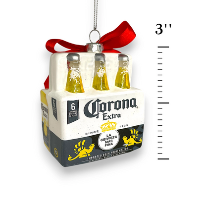 Beer Six-Pack Glass Ornament