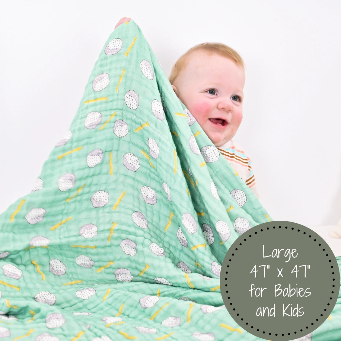 Golf A Round Sports Theme Baby Toddler Muslin Blanket