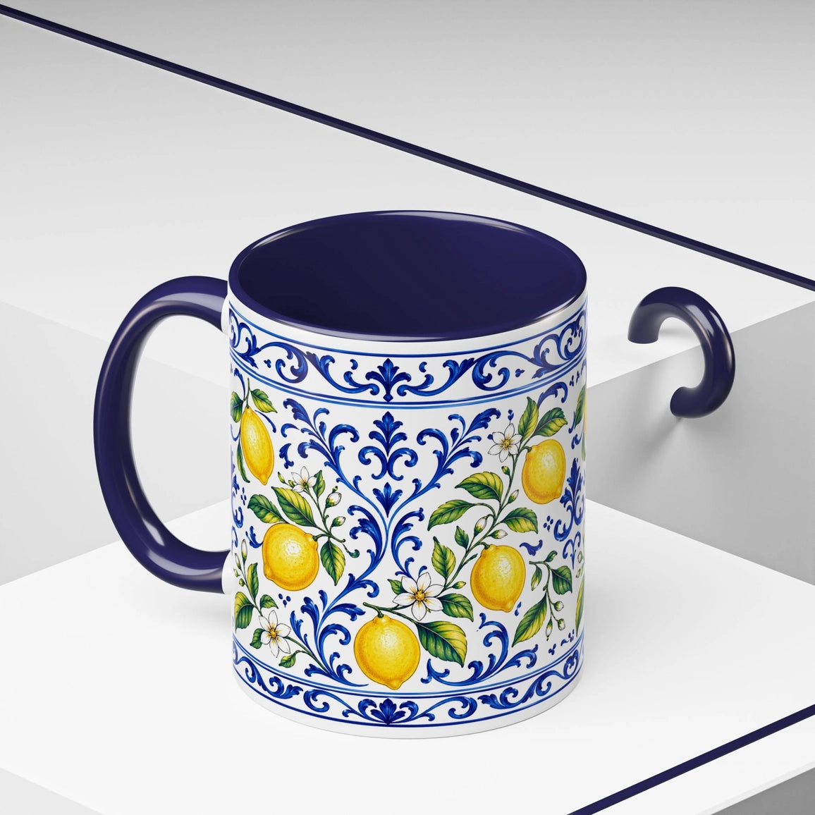 Little Italy Amalfi Blue & Lemon 11oz Mug