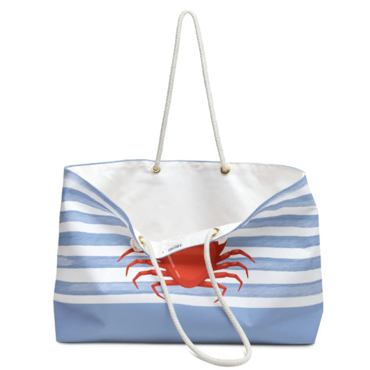 Crab Stripe Weekender Tote Bag