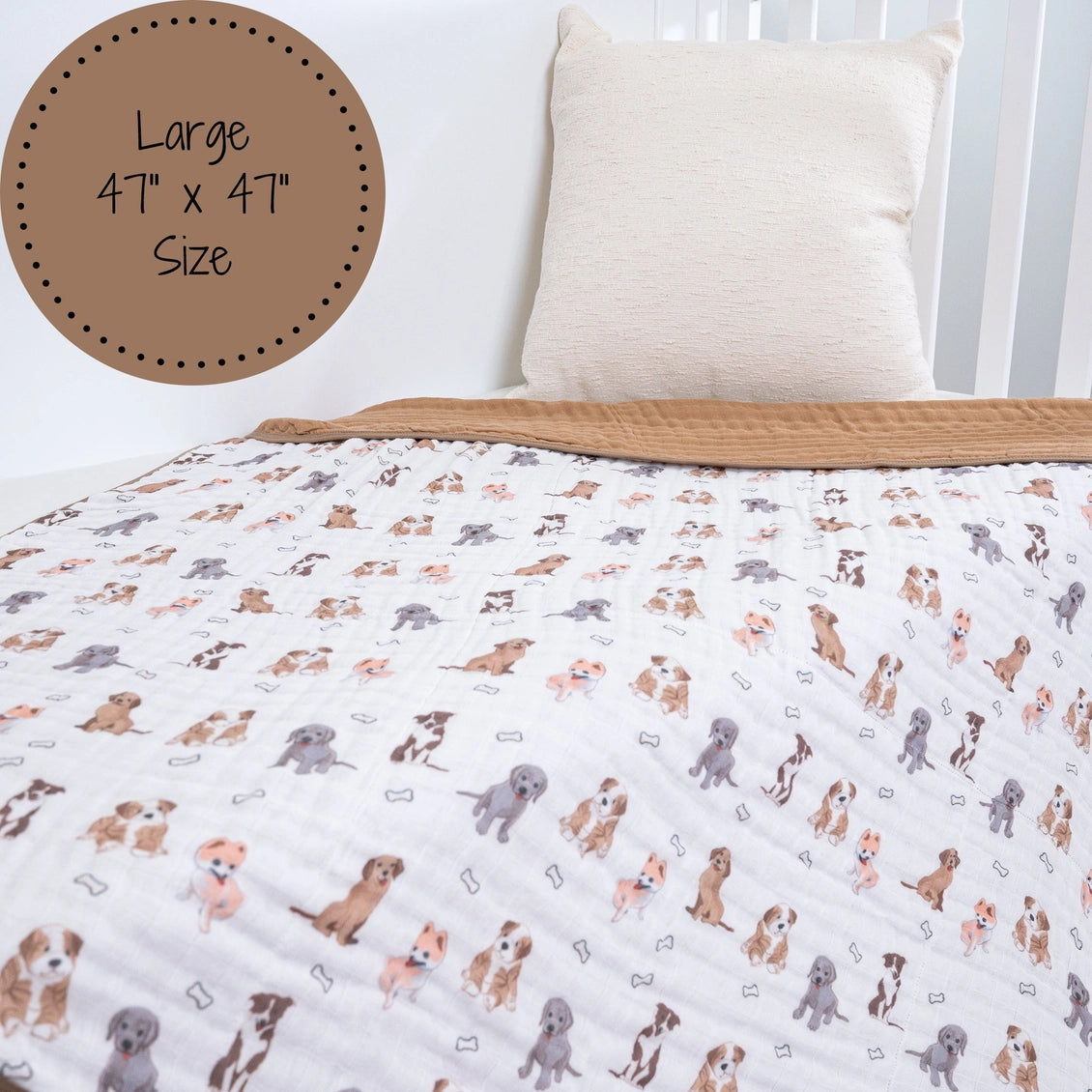 Woof Woof Muslin Baby Blanket