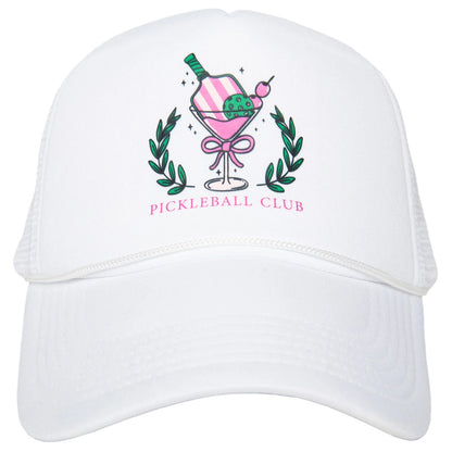 Pickleball Club Martini Foam Trucker Cap