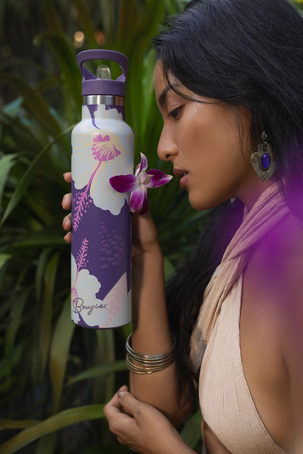 Nani | Hibiscus Flower 25 oz Insulated Water Bottle