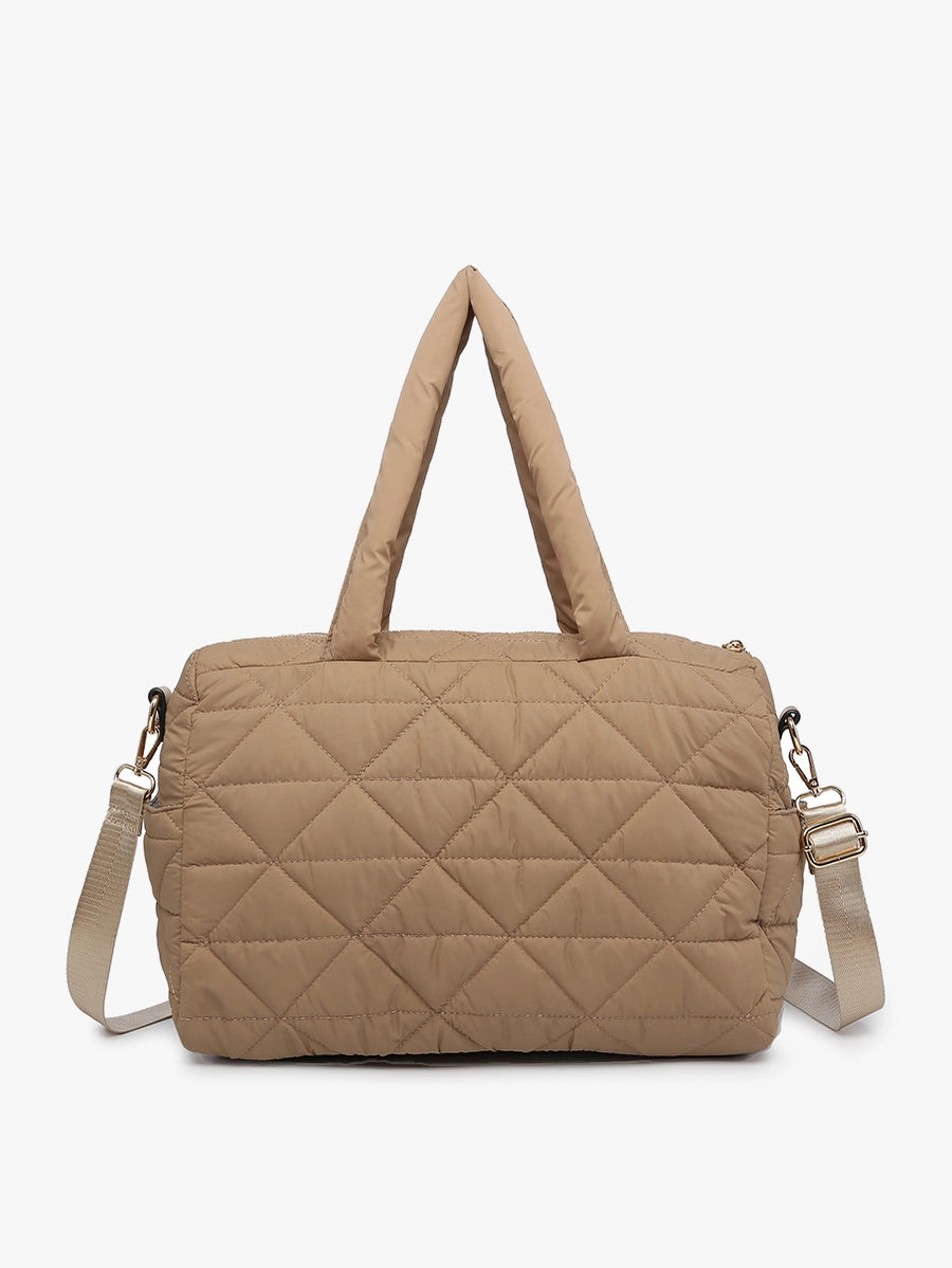 Billie Quilted Nylon Satchel