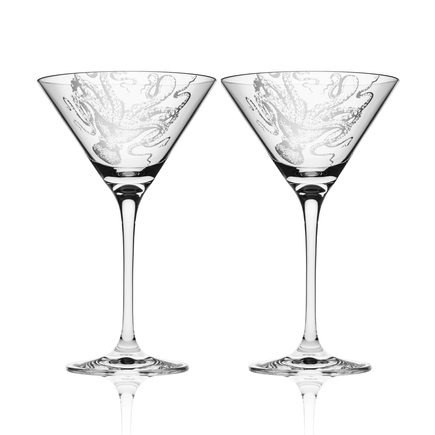 Lucy the Octopus Martini Glasses, Set of 2