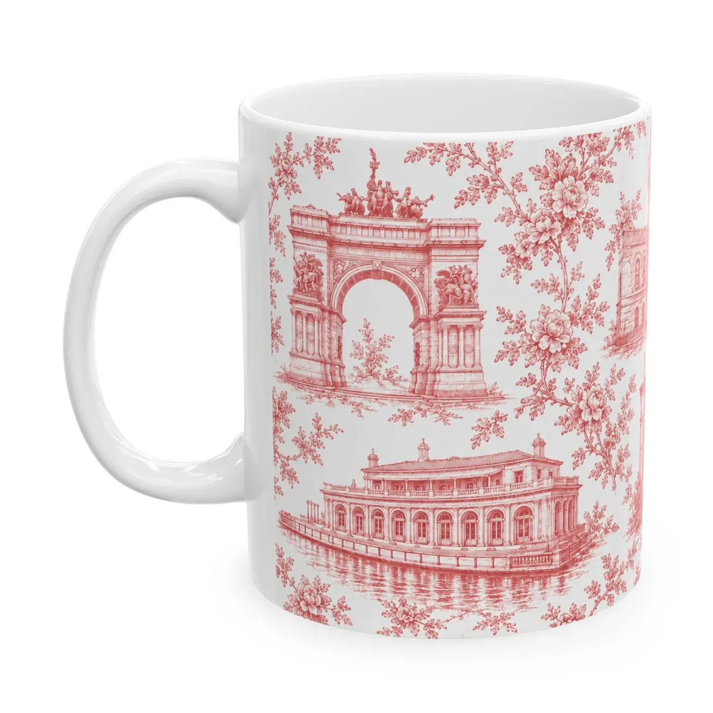 Park Slope Toile De Jouy Chinoiserie Ceramic Mug