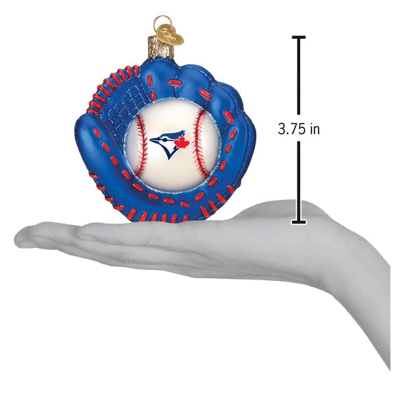 Jays Baseball Cap Blown Glass Ornament