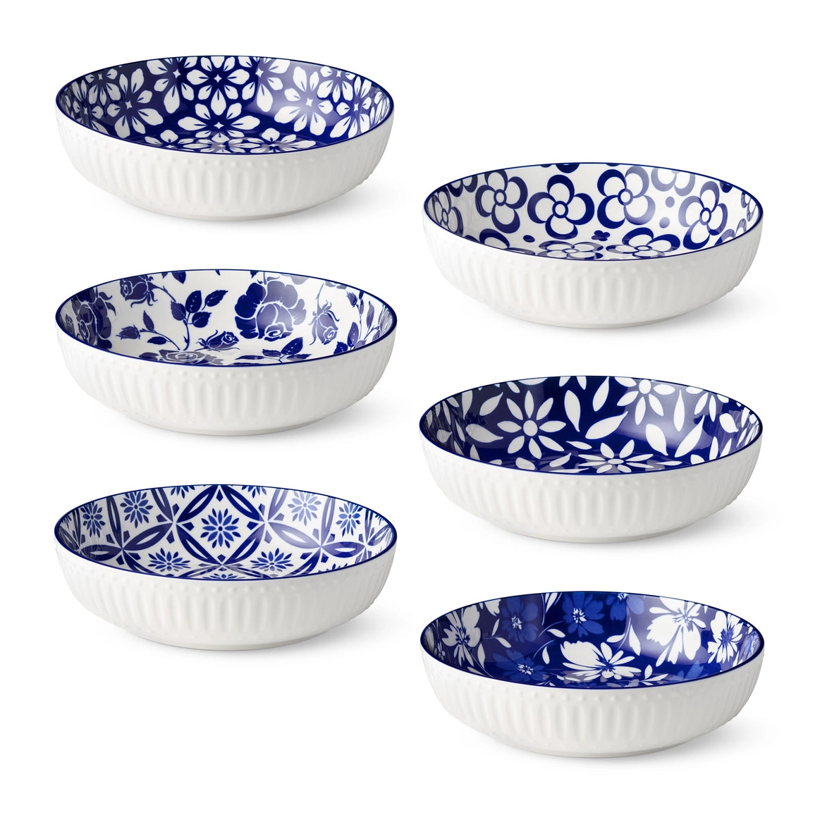 Madison Soup Bowls 48 oz Set of 12- 6 Assorted Designs