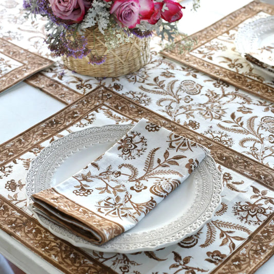 Lilibet Mocha - Table Runner, 14"x92"