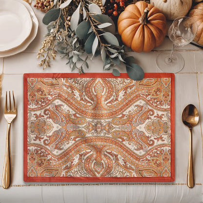 Kashmir Paisley - Placemats 100% Cotton 13" X 19" - Set of 4