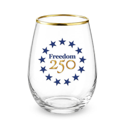 Freedom 250 Stemless Wine Glass - Officially Licensed
