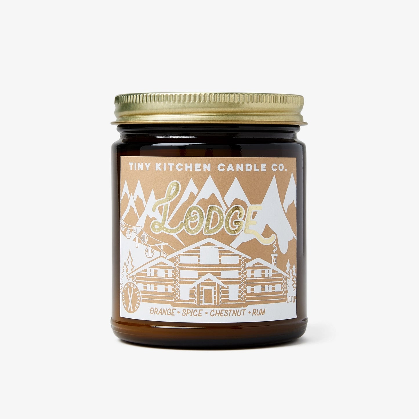 Lodge Wood Wick Candle- 8 oz.