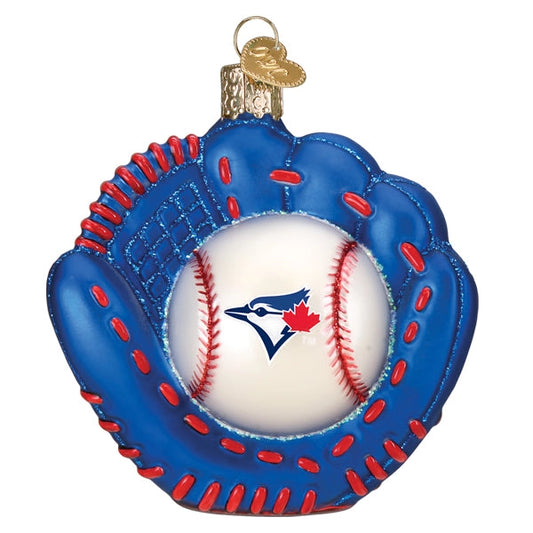Jays Baseball Cap Blown Glass Ornament