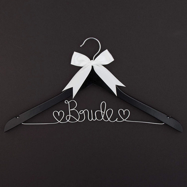 Black Wood Mr Hanger with Silver Wire