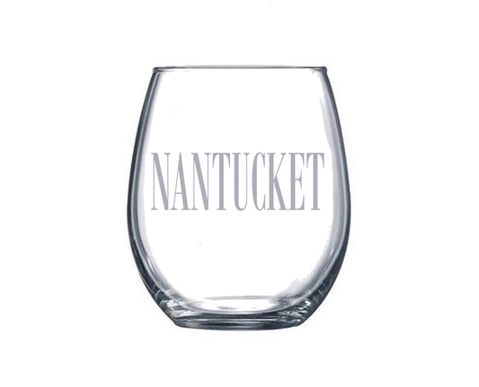 Custom Town Stemless Wine Glass Set of 4