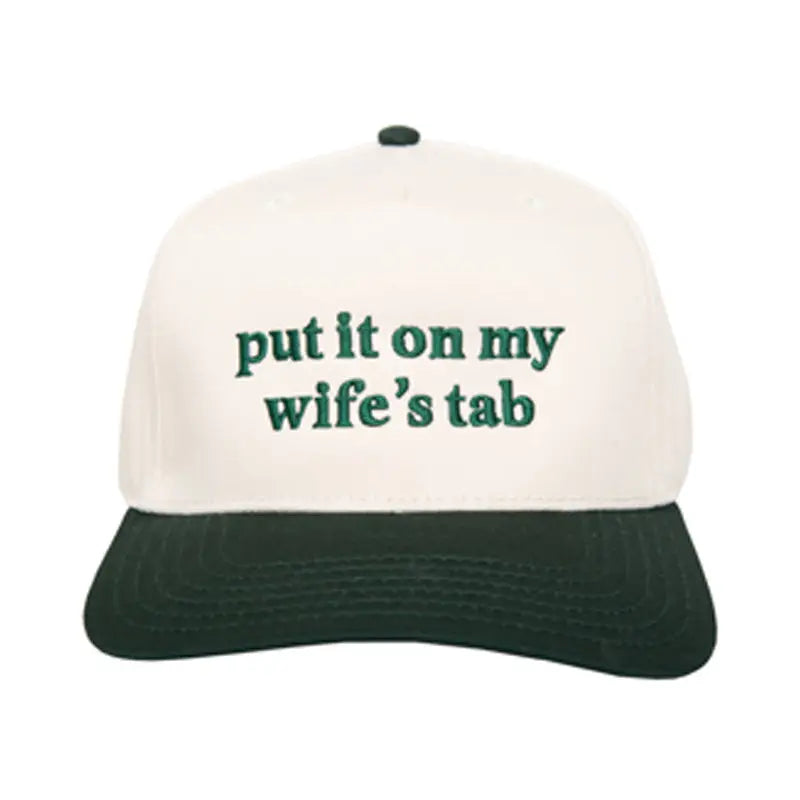 Put It On My Wife's Tab Men's Trucker Hats Vintage