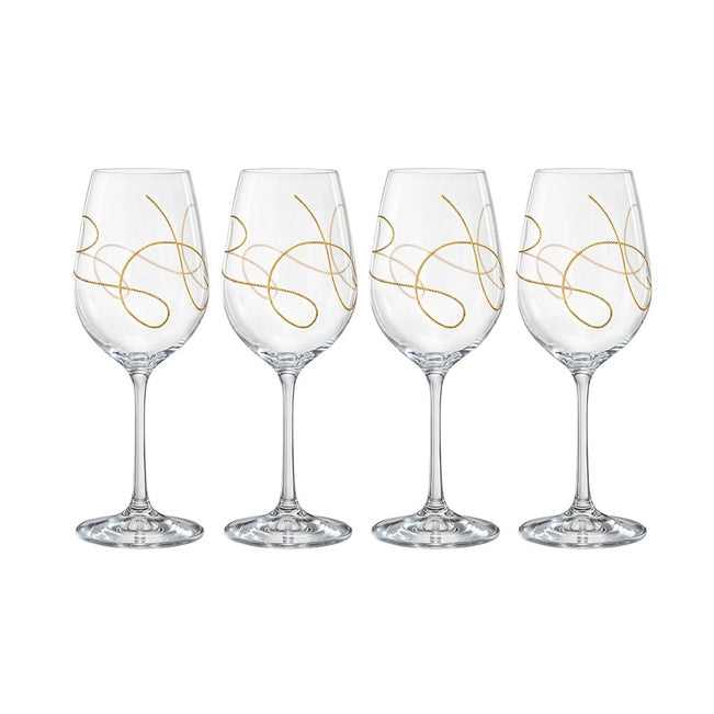 Gold String Wine Glass 16 oz. Set of 4