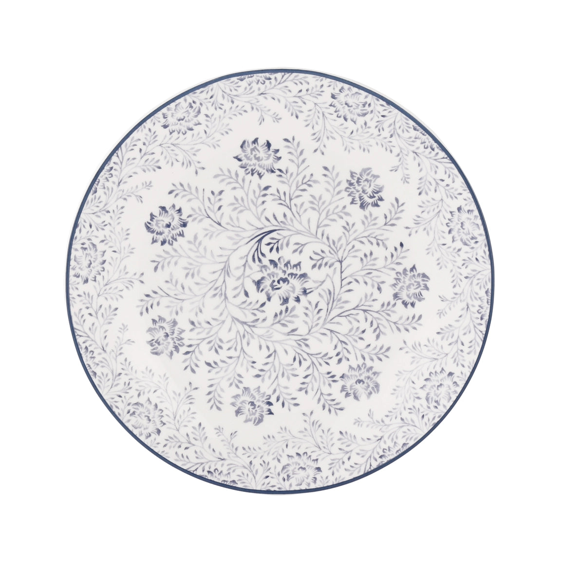 Delicate Blue Floral Bone China Dinnerware Set 16 Pc for 4