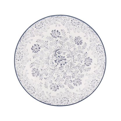 Delicate Blue Floral Bone China Dinnerware Set 16 Pc for 4