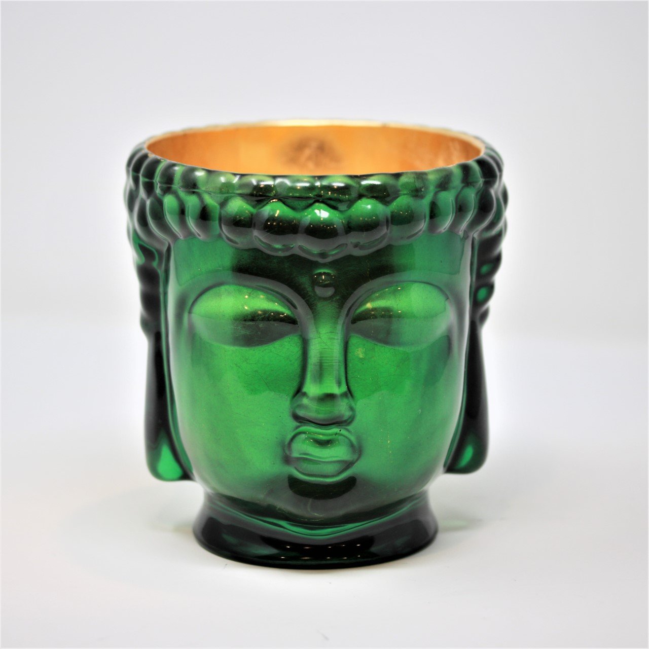 Cleopatra 24K Gold Emerald Glass Candle