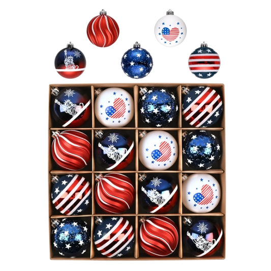 Independence Day Bauble, 16 Pc Ornament Set