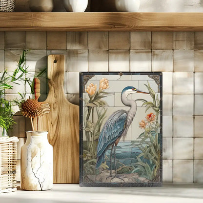 Blue Heron Tempered Glass Kitchen Cutting & Serving Board