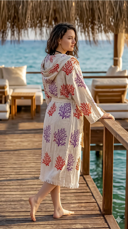 Summer Kimono Turkish Cotton Robe - NY Gift Boutique