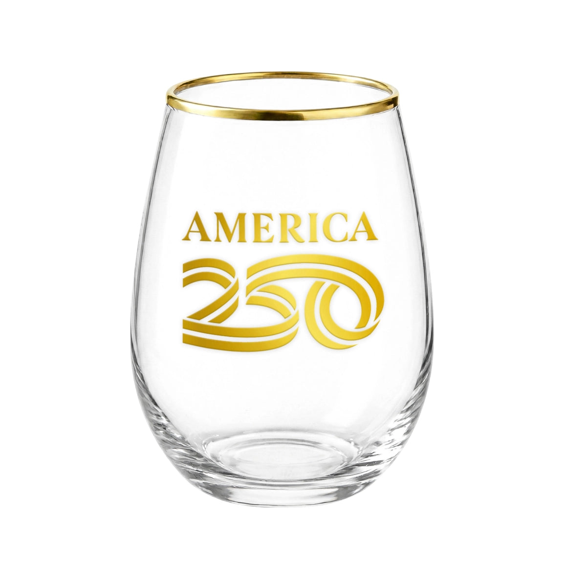 America250™ Stemless Wine Glass - Officially Licensed - NY Gift Boutique