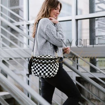 Farah Fanny Bum Bag - Black Checkered