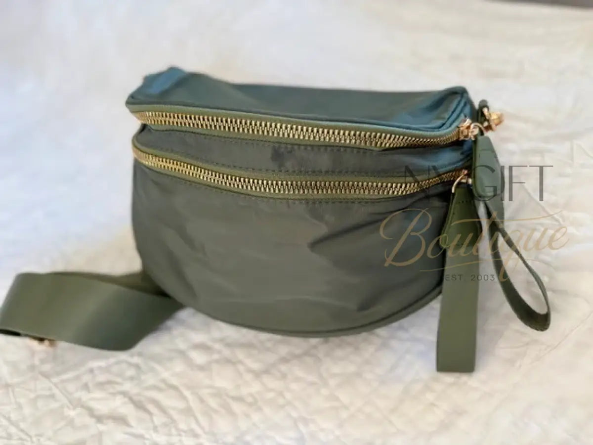 Farah Fanny Bum Bag - Olive Green Checkered Fanny Packs