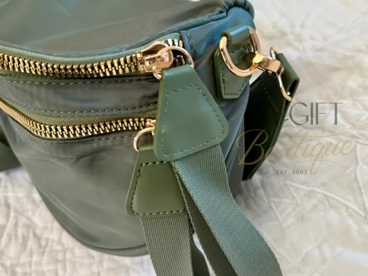 Farah Fanny Bum Bag - Olive Green Checkered Fanny Packs