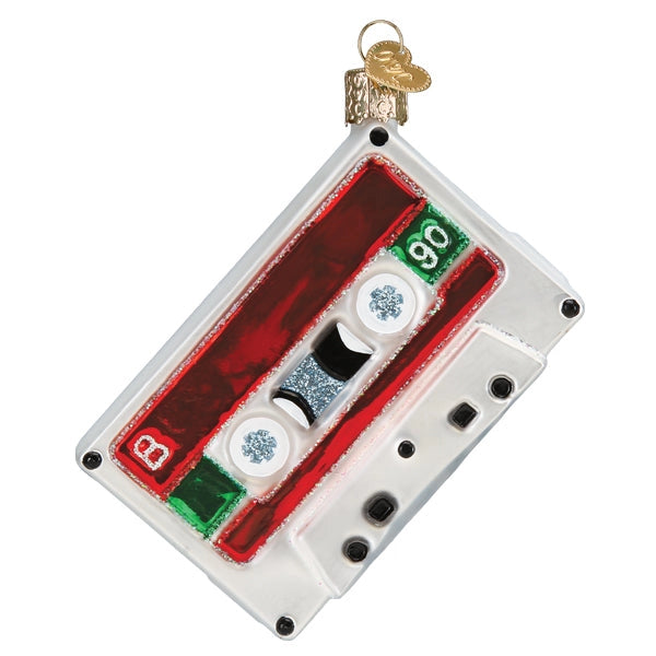 Christmas Mixtape Glass Ornament