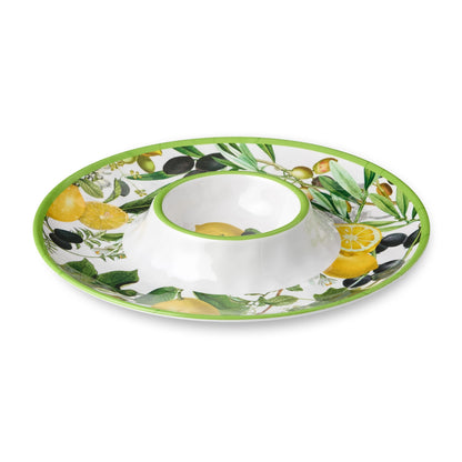Limone Melamine Chip & Dip 14.5"